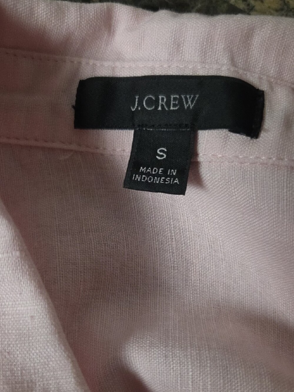 J. Crew Pale Pink Linen Blend  Shirt Dress - Picture 2 of 4